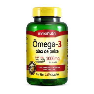 Ômega 3 1000mg Maxinutri 120 cápsulas