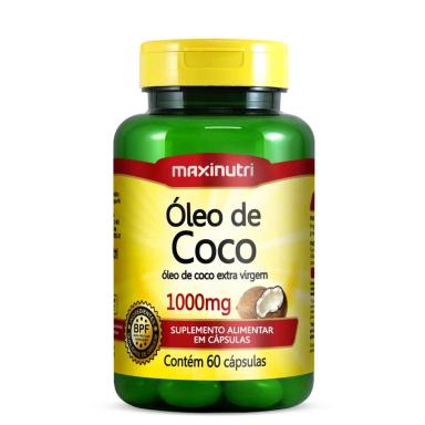 Óleo de Coco Extra Virgem 1000mg Maxinutri 60 cápsulas