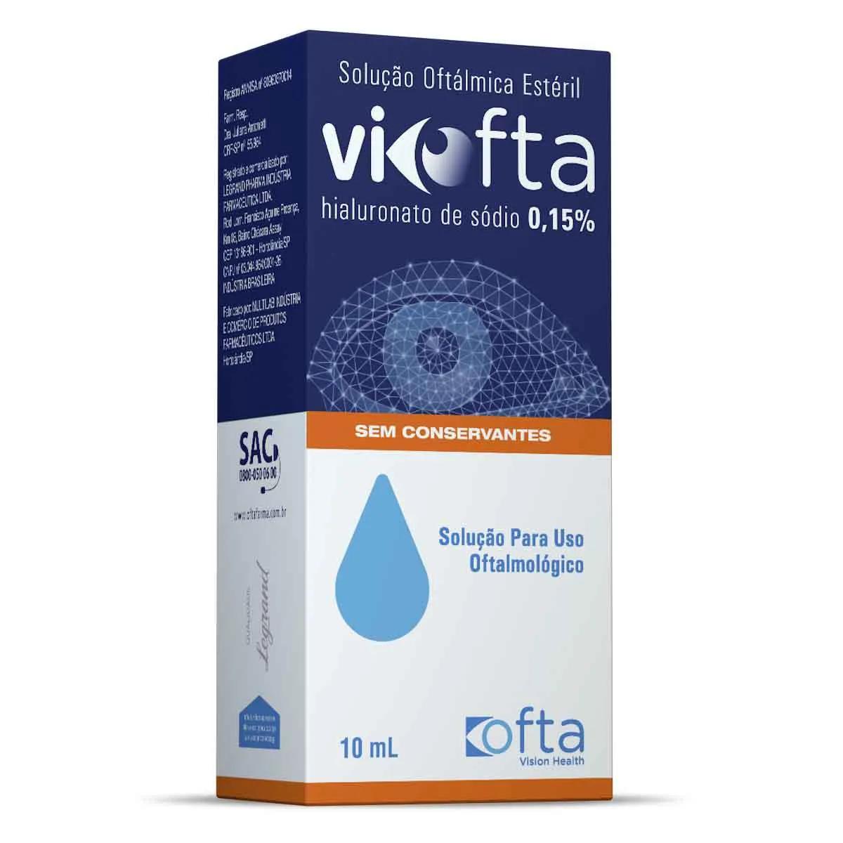 Solução Oftálmica Estéril ViOfta 0,15% 10ml