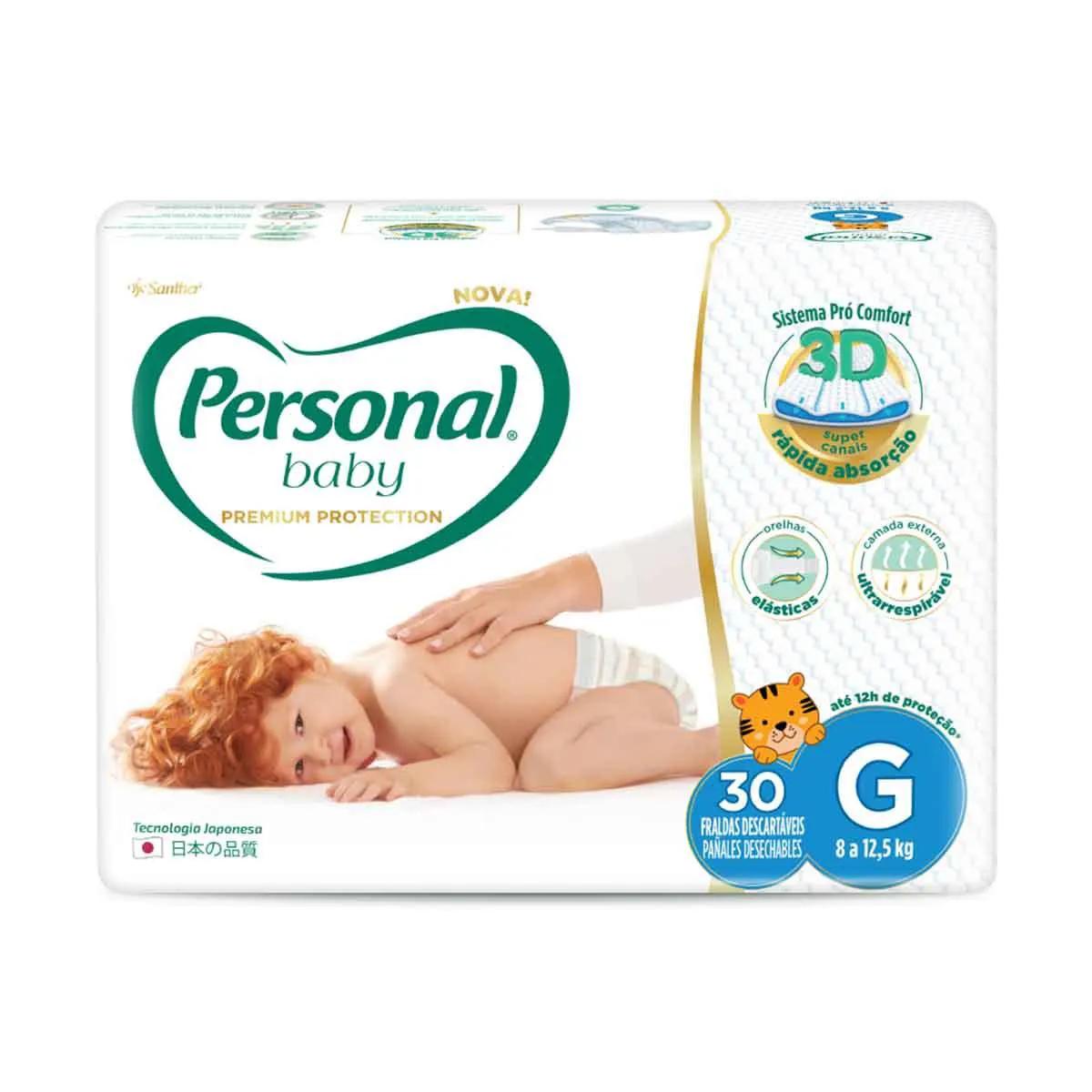 Fralda Personal Baby Premium Protection G - 30 Unidades