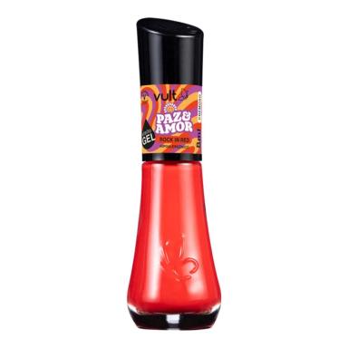 Esmalte Cremoso Vult Paz e Amor 5 Free 8ml - Rock in Red