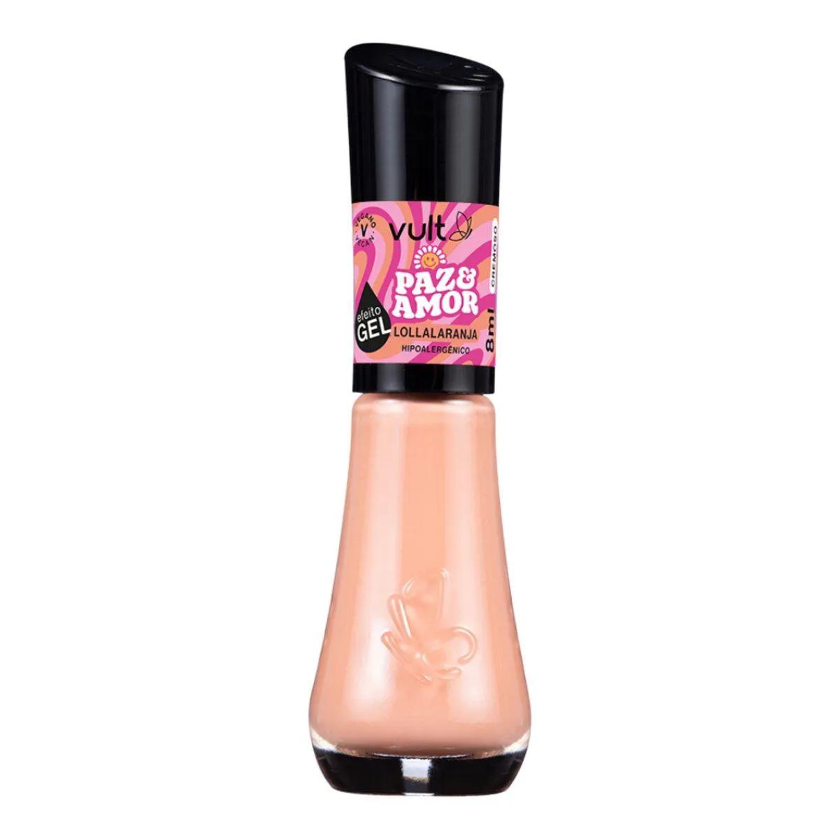 Esmalte Cremoso Vult Paz e Amor 5 Free 8ml - Lollaranja