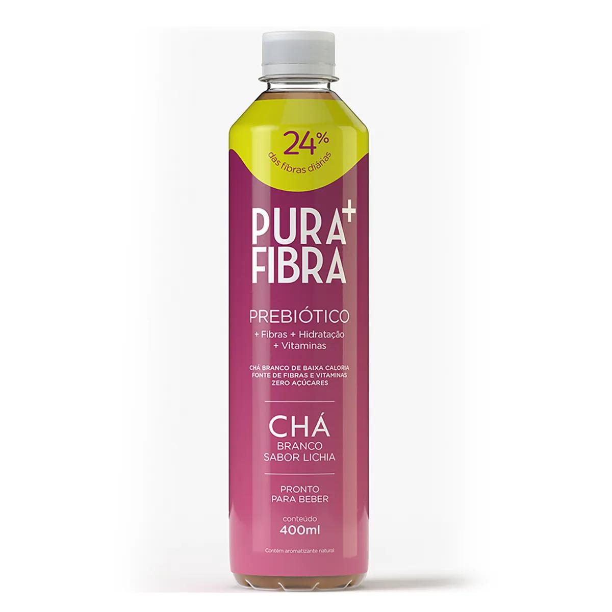 Chá Branco Prebiótico Pura Fibra sabor Lichia 400ml