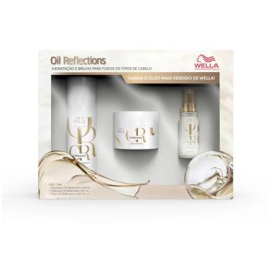 Gift Pack Wella Oil Reflection com Shampoo 250ml + Máscara 150ml + Óleo 30ml