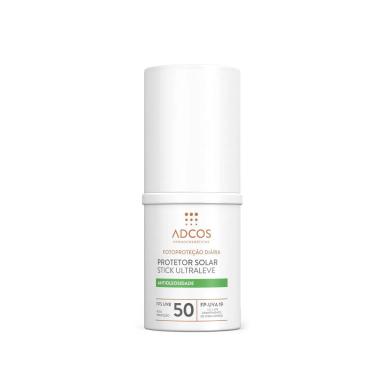 Protetor Solar Facial Adcos Stick Ultraleve Incolor FPS 50 15g