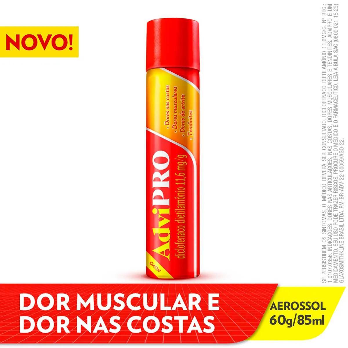 AdviPRO Diclofenaco Dietilamônio 11,6mg/g Spray 85ml