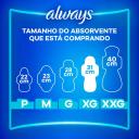 Absorvente Always Noites Tranquilas Cobertura Suave XG com Abas 8 Unidades