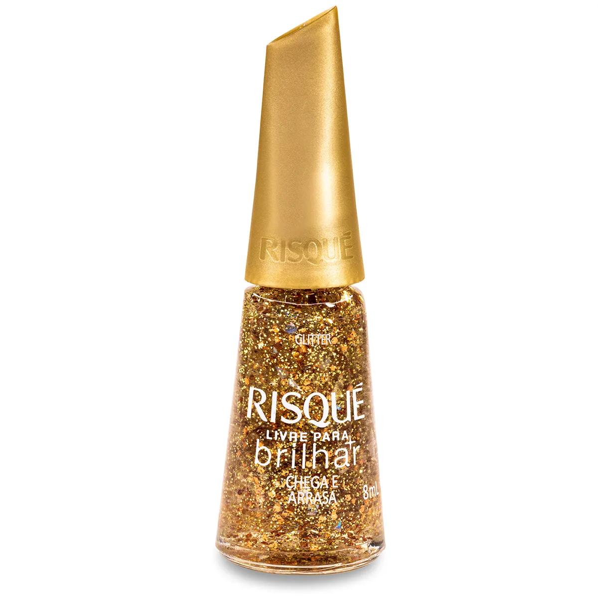 Esmalte Glitter Risqué Livre Para Brilhar 8ml – Chega e Arrasa