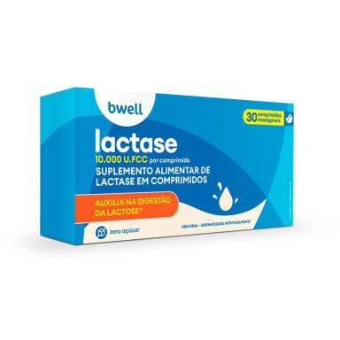 Lactase Bwell 10.000 FCC 30 comprimidos mastigáveis