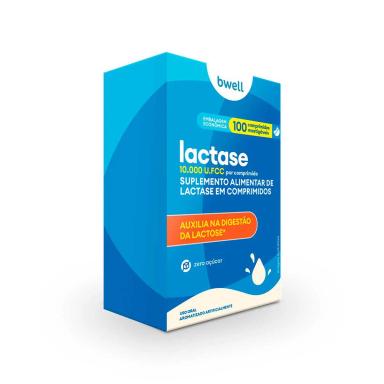 Lactase bwell 10.000 FCC 100 comprimidos mastigáveis