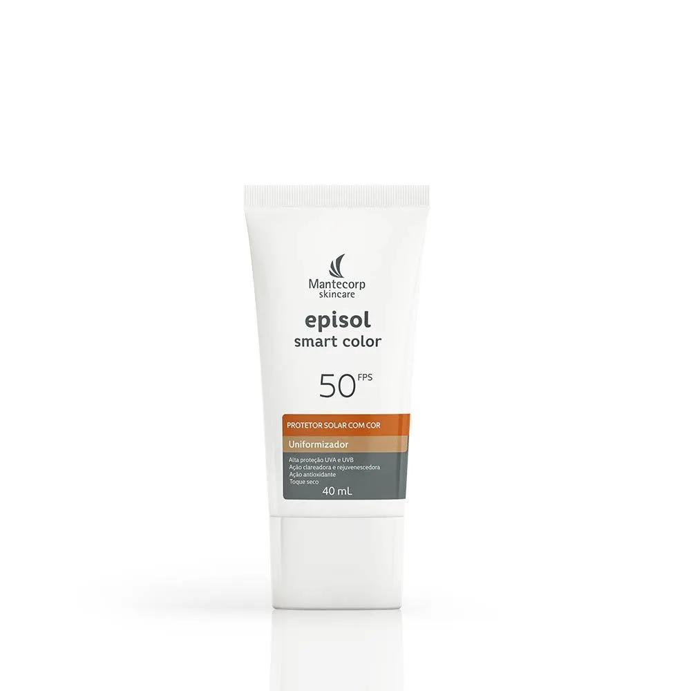 Protetor Solar Facial Episol Smart Color FPS 50 Toque Seco 40ml