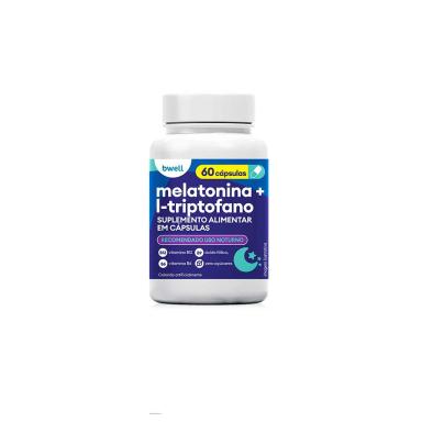 Suplemento Alimentar bwell Melatonina + L-Triptofano 60 cápsulas