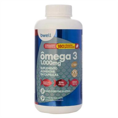 Suplemento Alimentar de Ômega 3 Bwell 180 Cápsulas