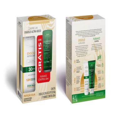 Kit Profuse Protetor Solar Facial Ensolei Ultra Seco FPS 30 50g + Sabonete Líquido Puriance Control 60ml