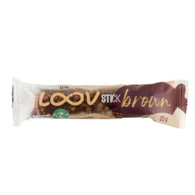 Stick Loov Brown Chocolate com Flocos de Arroz Zero Açúcar 25g