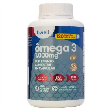 Suplemento Alimentar Ômega 3 1000mg bwell 120 cápsulas