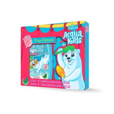 Kit Acqua Kids Algodão Doce Shampoo 250ml + Condicionador 250ml