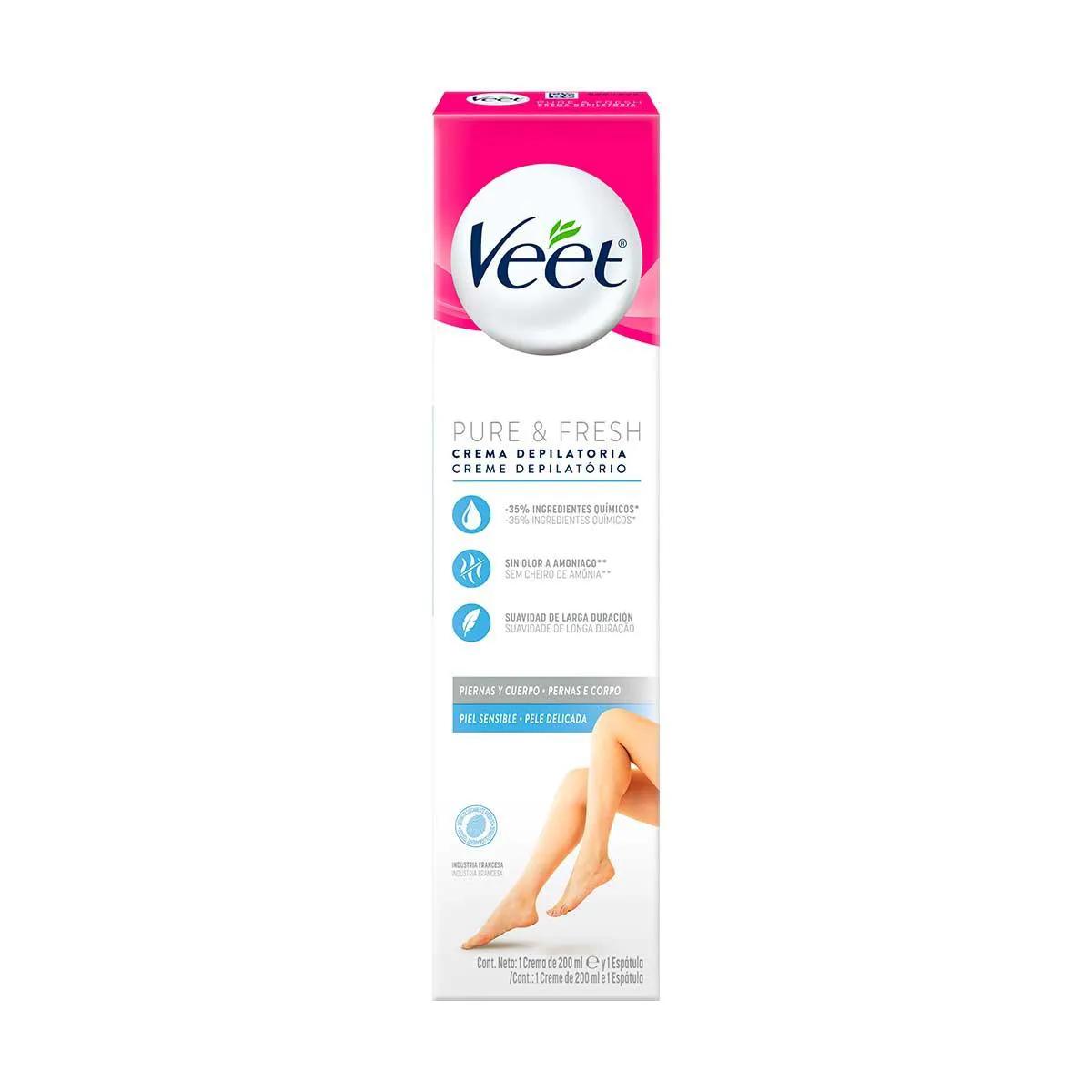 Creme Depilatório Veet Pure & Fresh Pele Sensível 200ml