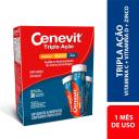 Cenevit Tripla Ação Sabor Laranja 30 Comprimidos Efervescentes