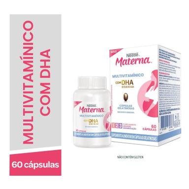 Suplemento Alimentar Nestlé Materna Multivitamínico DHA 60 cápsulas