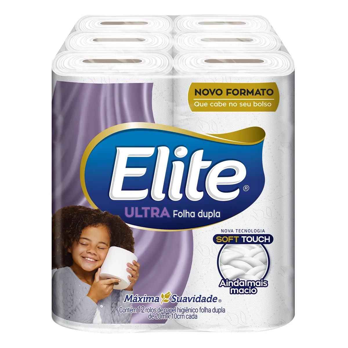 Papel Higiênico Folha Dupla Elite Ultra 20m 12 Rolos