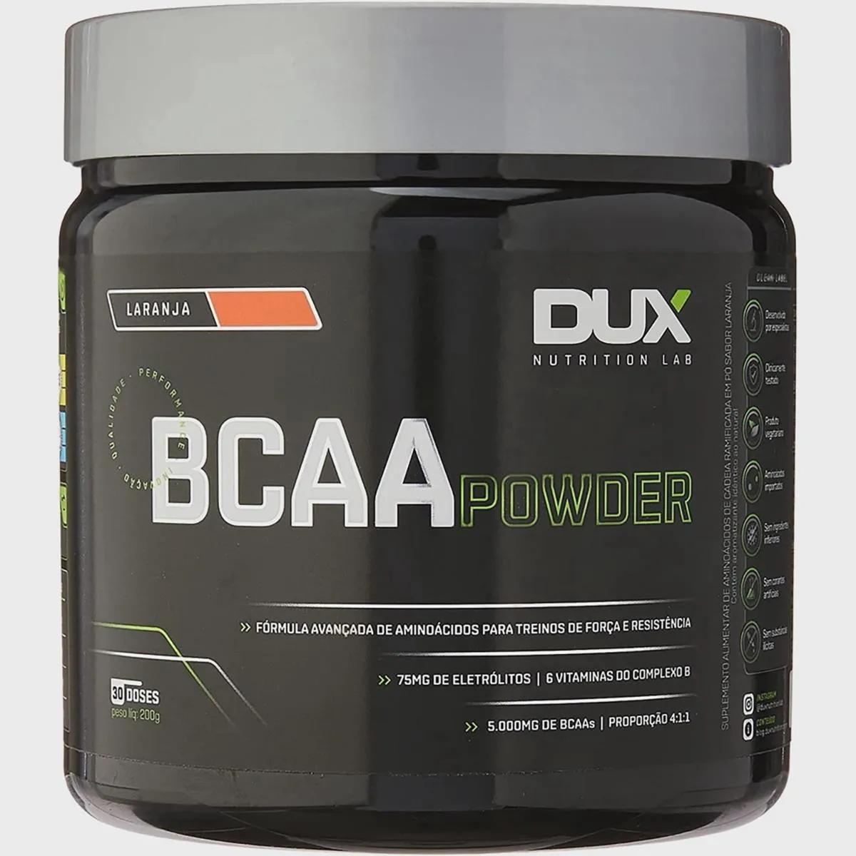 BCAA Powder Dux Nutrition Lab Laranja Pote 200g