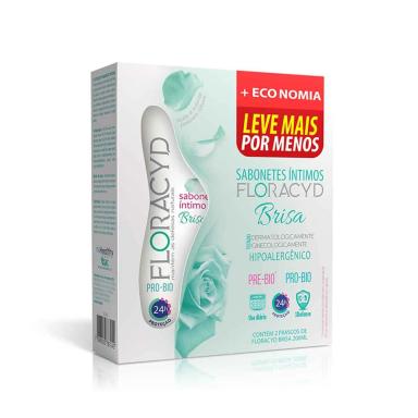 Kit Sabonete Líquido Íntimo Floracyd Brisa 2 unidades com 200ml cada