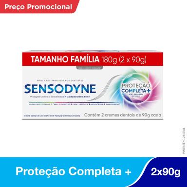Kit Pasta de Dente Sensodyne Proteção Completa+ 2 unidades de 90g cada