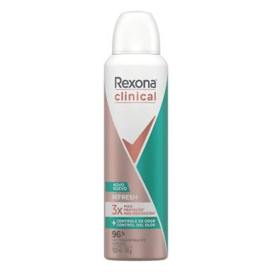 Desodorante Rexona Clinical Refresh Antitranspirante Aerosol Feminino 150ml