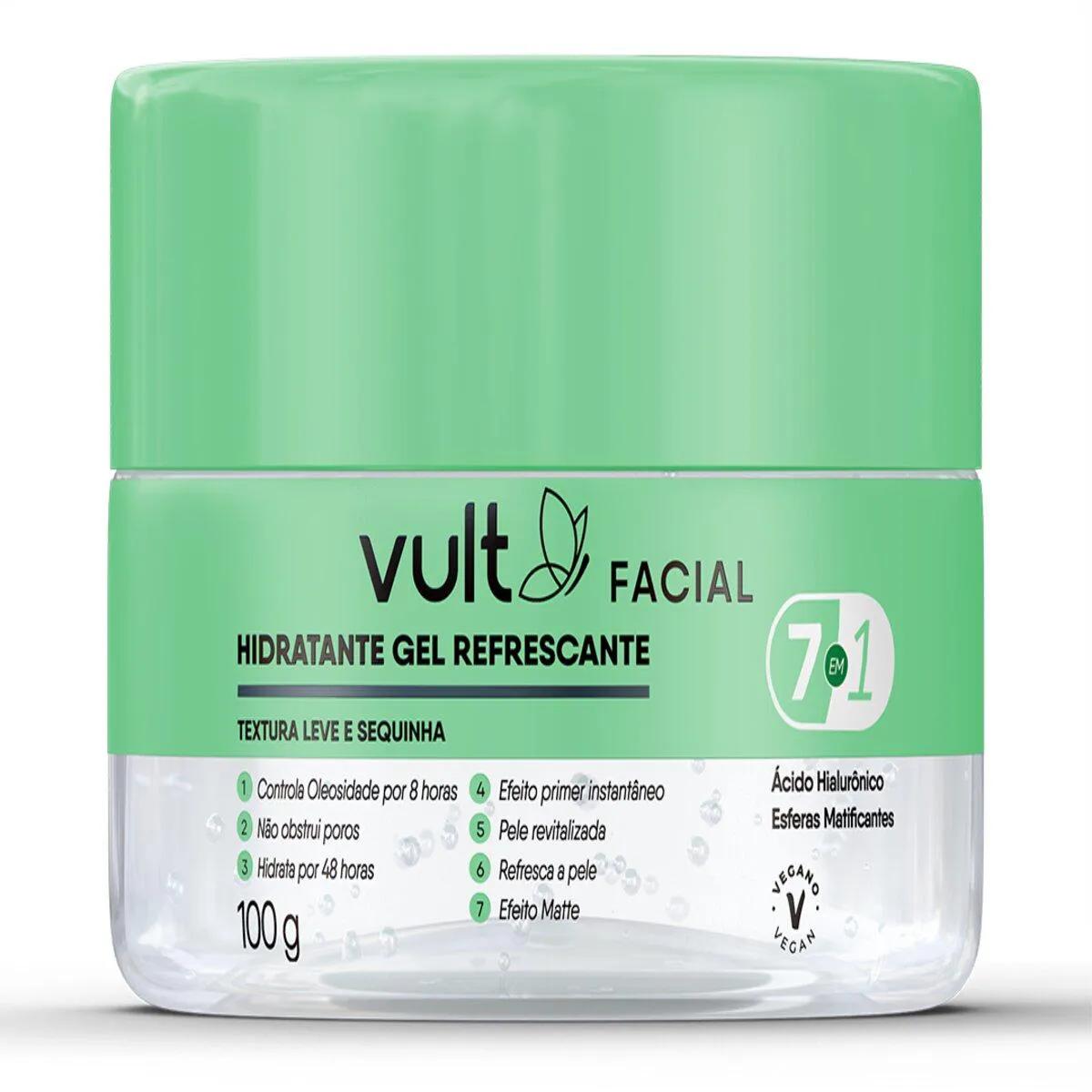 Gel Hidratante Refrescante Vult Facial 7 em 1 100g