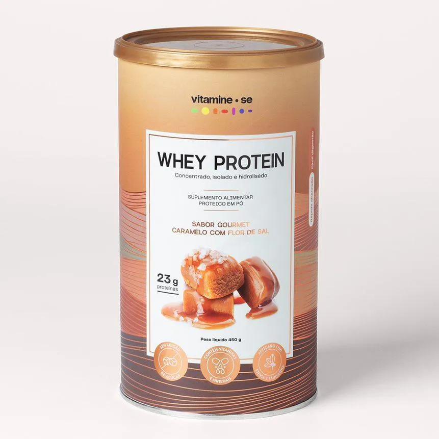 Whey Protein Gourmet Caramelo com Flor de Sal Vitamine-se 450g