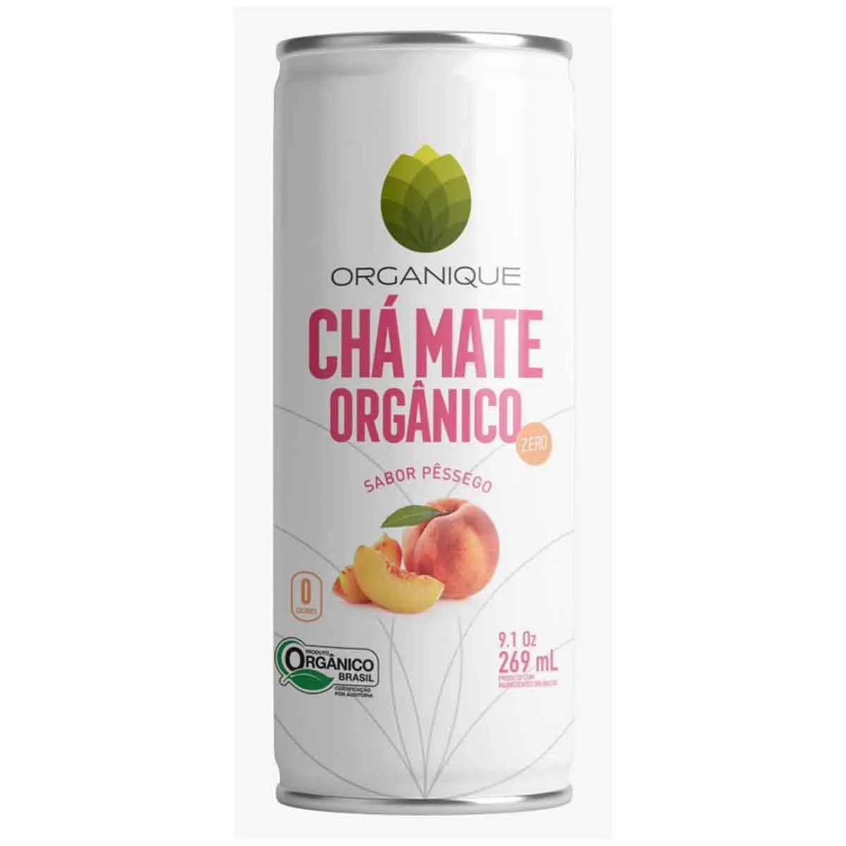 Chá Mate Organique Zero Sabor Pêssego 269ml