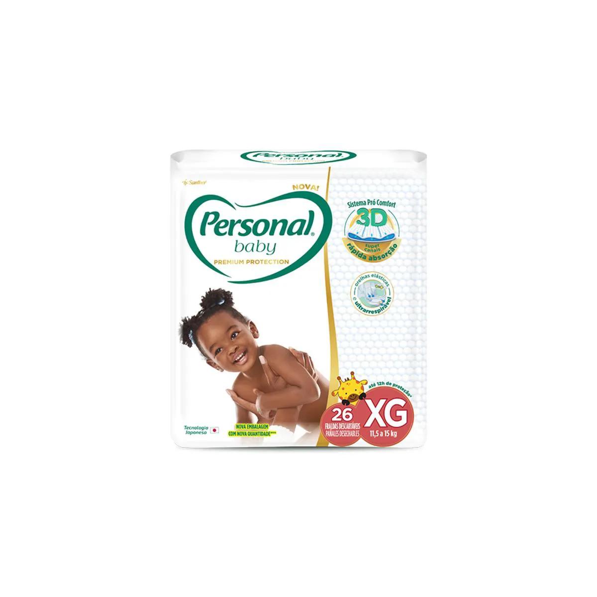 Fralda Personal Baby Premium Protection Tamanho XG 26 unidades