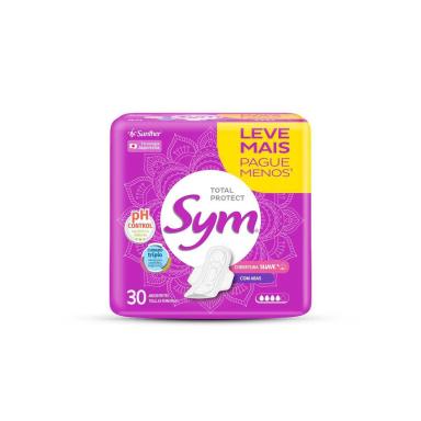 Absorvente Sym Total Protect Suave com Abas 30 Unidades