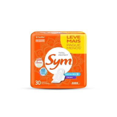 Absorvente Sym Total Protect Seca com Abas 30 Unidades