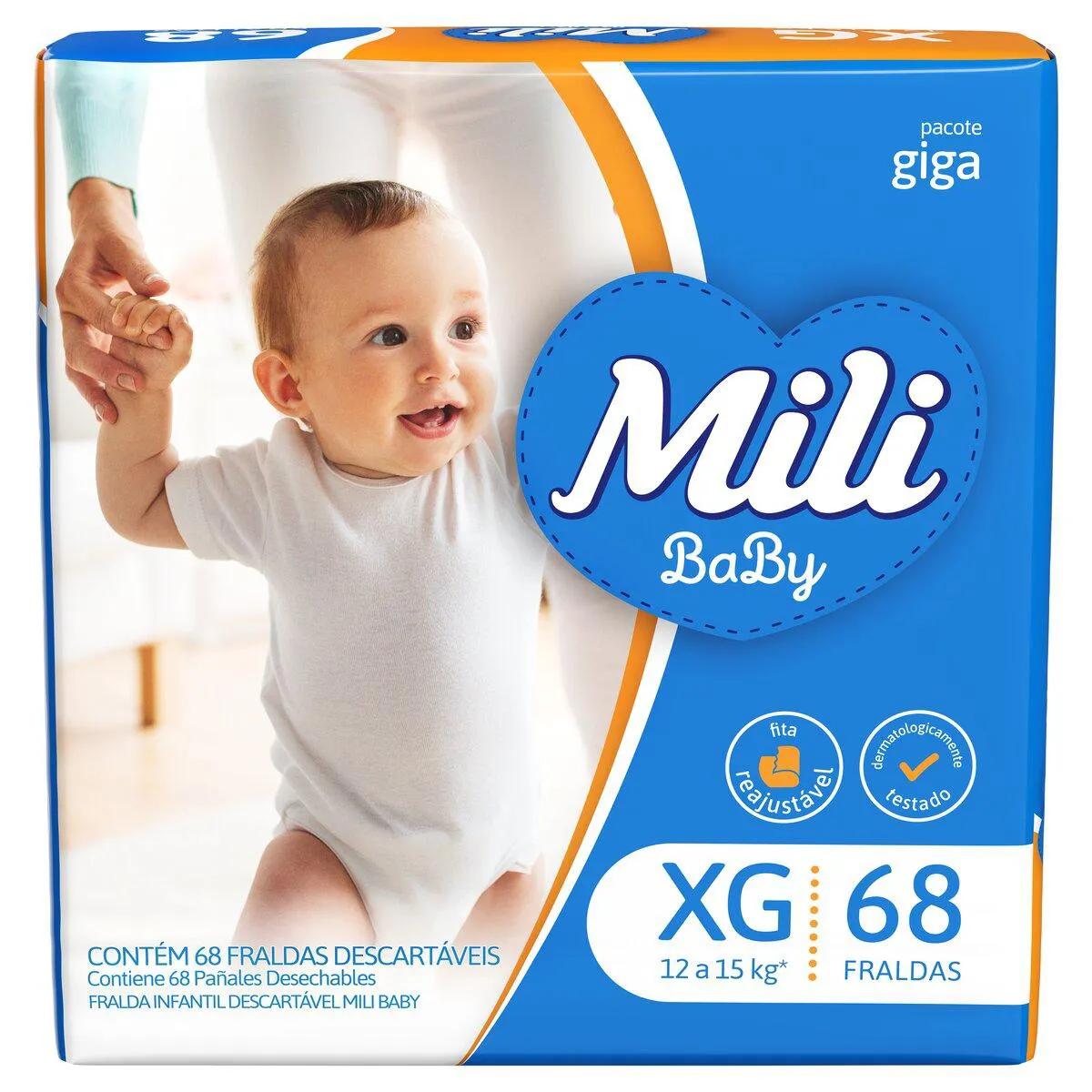 Fralda Infantil Mili Baby Giga XG 68 Unidades