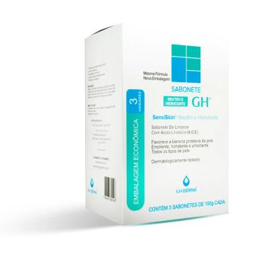 Sabonete em Barra GH Derma SensiSkin Neutro e Hidratante 3 unidades com 100g