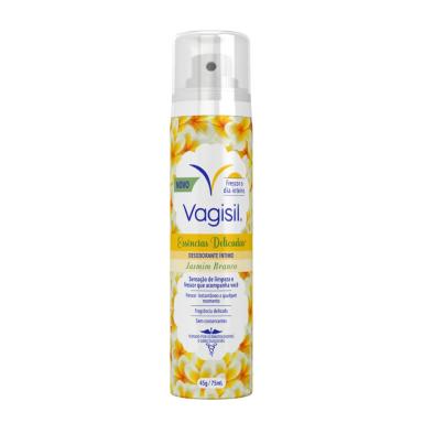 Desodorante Íntimo Vagisil Essências Delicadas Jasmim Branco 75ml