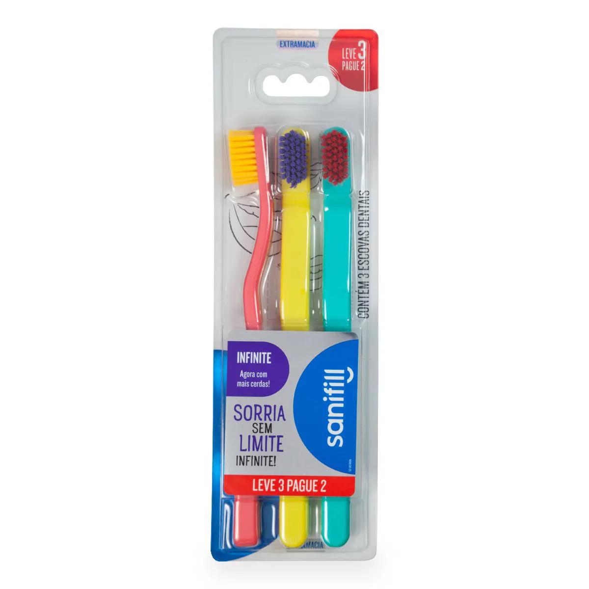 Escova de Dente Sanfill Infinite Extramacia Leve 3 Pague 2