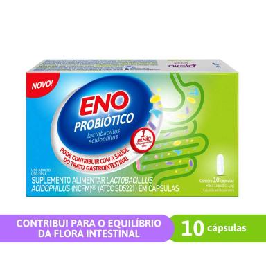 Suplemento Alimentar para Saúde Gastrointestinal Eno Probiótico 10 Cápsulas