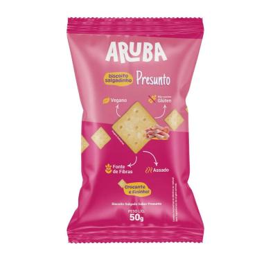 Biscoito Salgado Aruba Sabor Presunto 50g