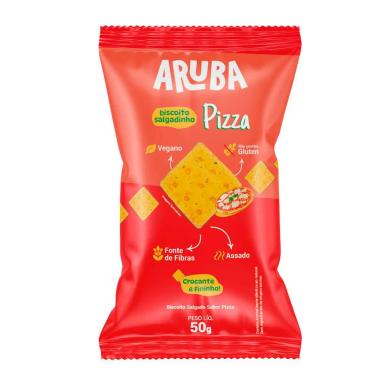 Biscoito Aruba Salgado Sabor Pizza 50g