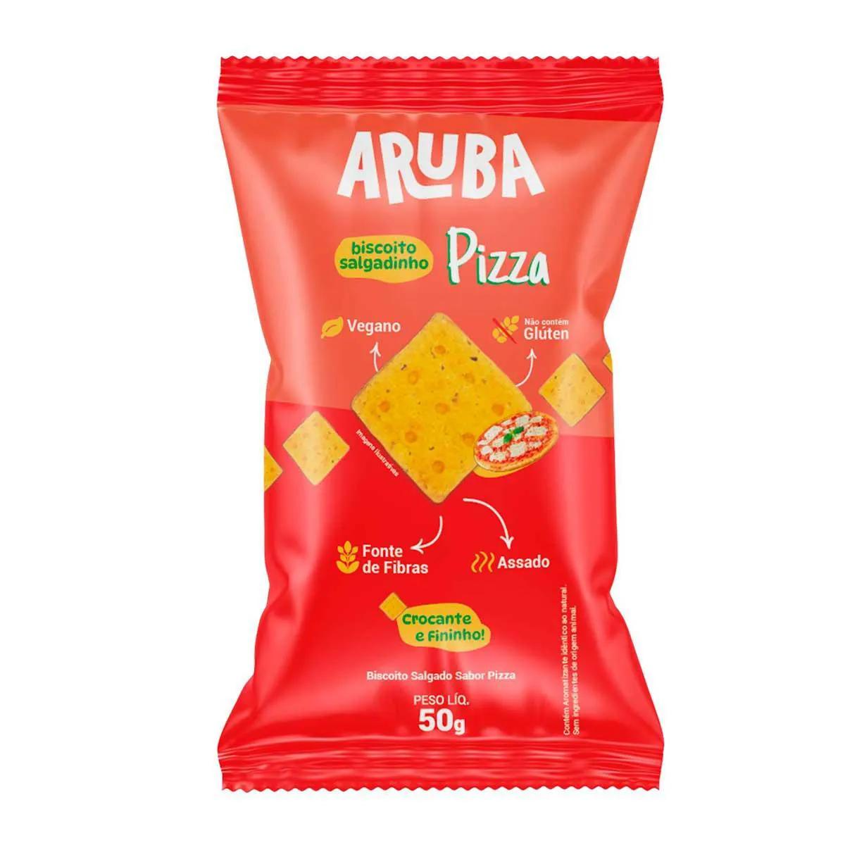 Biscoito Aruba Salgado Sabor Pizza 50g