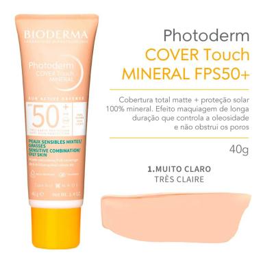Photoderm Cover Touch Mineral FPS 50+ Muito Claro 40g
