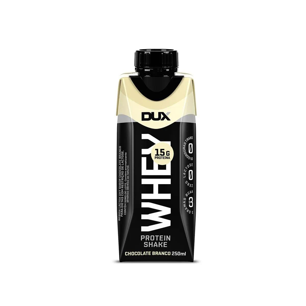Shake Whey Protein Dux Chocolate Branco 250ml