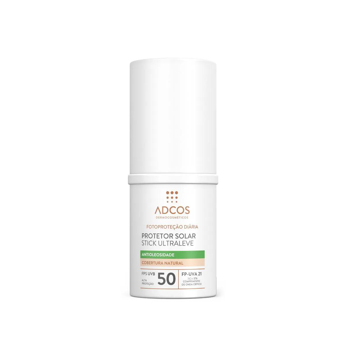 Protetor Solar Facial Adcos Stick Ultraleve Beige FPS 50 15g