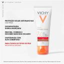 Protetor Solar Facial Vichy UV Pigment Control FPS60 com cor 5.0 - 40g