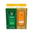 Kit Vichy Protetor Solar Idéal Soleil Clarify Clara FPS 60 40g + Gel de Limpeza Profunda Normaderm 50g