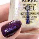 Esmalte Top Coat Fixador Risqué Diamond Gel Noites Iluminadas - Meia Noite em Paris 9,5ml