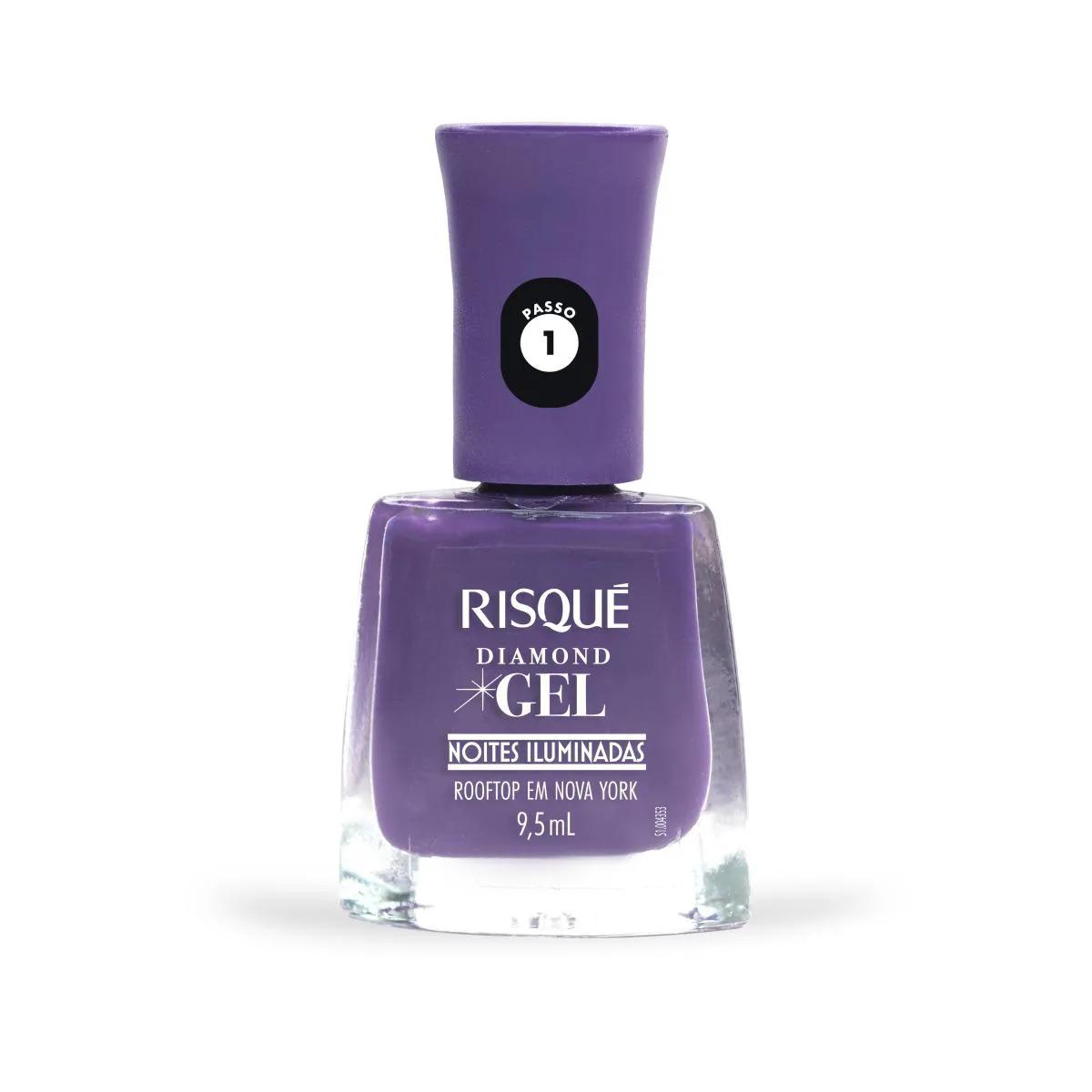 Esmalte Risqué Diamond Gel Noites Iluminadas - Rooftop em NY 9,5ml